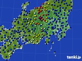 関東・甲信地方のアメダス実況(日照時間)(2015年01月21日)