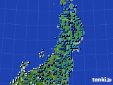 東北地方のアメダス実況(気温)(2015年01月21日)