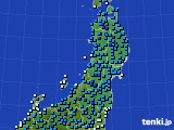 2015年01月22日の東北地方のアメダス(気温)