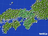 近畿地方のアメダス実況(風向・風速)(2015年01月22日)