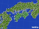 2015年01月22日の四国地方のアメダス(風向・風速)