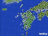 九州地方のアメダス実況(風向・風速)(2015年01月22日)