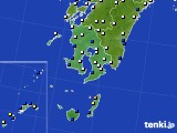 鹿児島県のアメダス実況(風向・風速)(2015年01月22日)