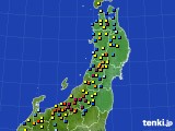 東北地方のアメダス実況(積雪深)(2015年01月23日)