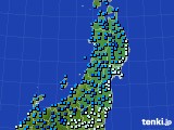 東北地方のアメダス実況(気温)(2015年01月23日)
