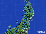 2015年01月23日の東北地方のアメダス(気温)