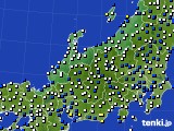 北陸地方のアメダス実況(風向・風速)(2015年01月23日)