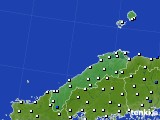 2015年01月23日の島根県のアメダス(風向・風速)