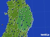 岩手県のアメダス実況(風向・風速)(2015年01月23日)