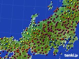 北陸地方のアメダス実況(日照時間)(2015年01月24日)