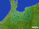 富山県のアメダス実況(日照時間)(2015年01月24日)