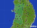 2015年01月24日の秋田県のアメダス(日照時間)