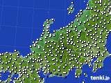 北陸地方のアメダス実況(風向・風速)(2015年01月24日)