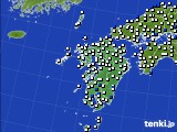 九州地方のアメダス実況(風向・風速)(2015年01月24日)