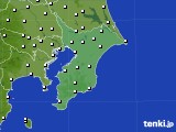 千葉県のアメダス実況(風向・風速)(2015年01月24日)