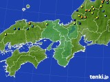 近畿地方のアメダス実況(積雪深)(2015年01月25日)