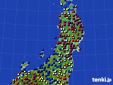 東北地方のアメダス実況(日照時間)(2015年01月25日)