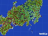 関東・甲信地方のアメダス実況(日照時間)(2015年01月25日)