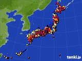 アメダス実況(日照時間)(2015年01月25日)