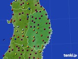 岩手県のアメダス実況(日照時間)(2015年01月25日)