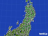 東北地方のアメダス実況(風向・風速)(2015年01月26日)