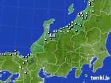 北陸地方のアメダス実況(降水量)(2015年01月27日)