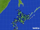北海道地方のアメダス実況(日照時間)(2015年01月27日)
