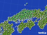 2015年01月27日の中国地方のアメダス(気温)