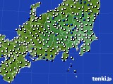 関東・甲信地方のアメダス実況(風向・風速)(2015年01月27日)
