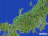 北陸地方のアメダス実況(風向・風速)(2015年01月27日)