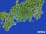 東海地方のアメダス実況(風向・風速)(2015年01月27日)