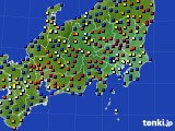 関東・甲信地方のアメダス実況(日照時間)(2015年01月28日)