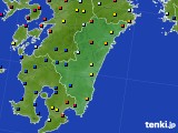 2015年01月28日の宮崎県のアメダス(日照時間)