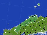 2015年01月28日の島根県のアメダス(風向・風速)