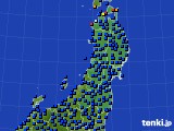 東北地方のアメダス実況(日照時間)(2015年01月30日)