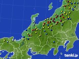 北陸地方のアメダス実況(積雪深)(2015年01月31日)