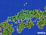 中国地方のアメダス実況(日照時間)(2015年01月31日)