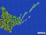 道東のアメダス実況(日照時間)(2015年02月02日)