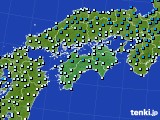 2015年02月02日の四国地方のアメダス(気温)