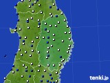 2015年02月02日の岩手県のアメダス(風向・風速)