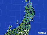 東北地方のアメダス実況(気温)(2015年02月03日)