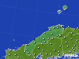 2015年02月03日の島根県のアメダス(風向・風速)