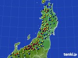 2015年02月04日の東北地方のアメダス(積雪深)