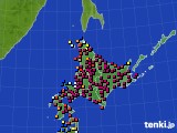北海道地方のアメダス実況(日照時間)(2015年02月04日)