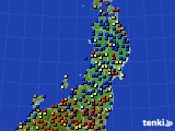 東北地方のアメダス実況(日照時間)(2015年02月04日)