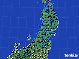 東北地方のアメダス実況(気温)(2015年02月04日)