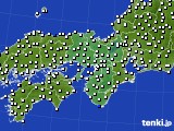 近畿地方のアメダス実況(風向・風速)(2015年02月04日)