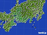 東海地方のアメダス実況(風向・風速)(2015年02月05日)