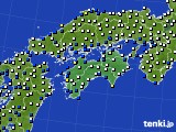 四国地方のアメダス実況(風向・風速)(2015年02月05日)