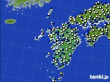 2015年02月05日の九州地方のアメダス(風向・風速)